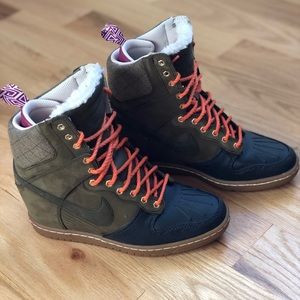 Women’s Nike Dunk wedge heel sneaker boots